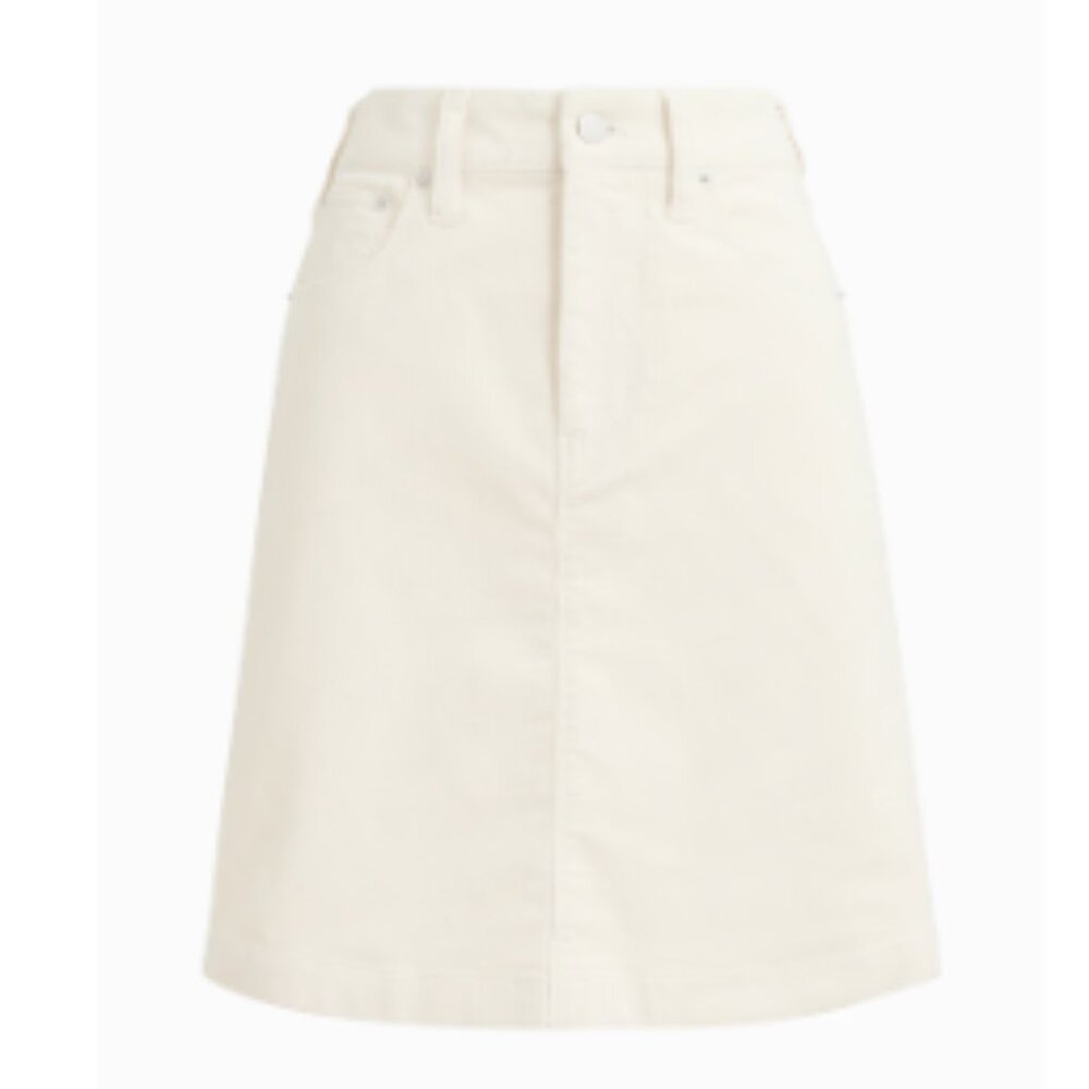 NWOT J Crew Women's Corduroy Mini Skirt, Cream, Size 0